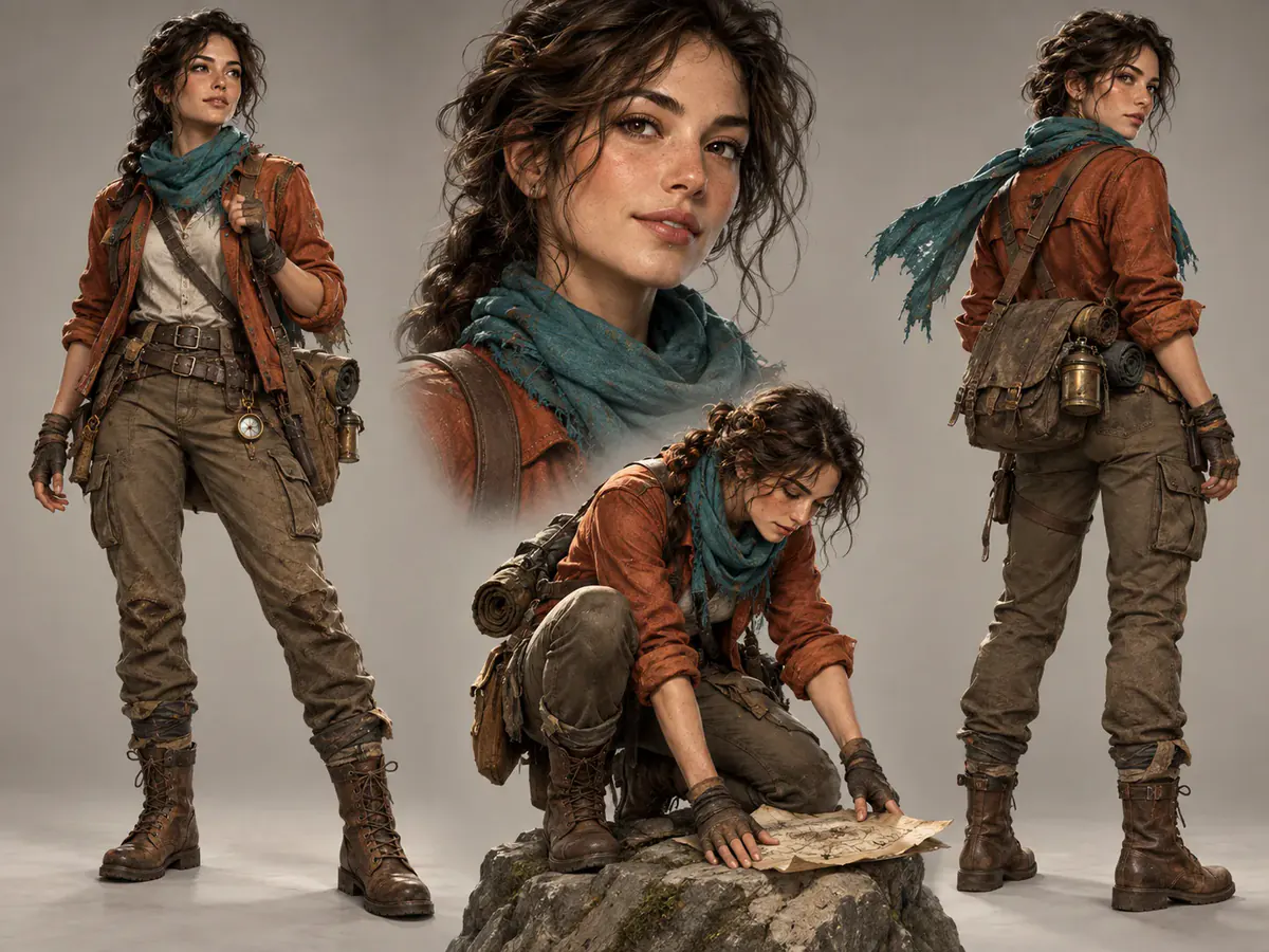 Example result for concept artists building a character sheet